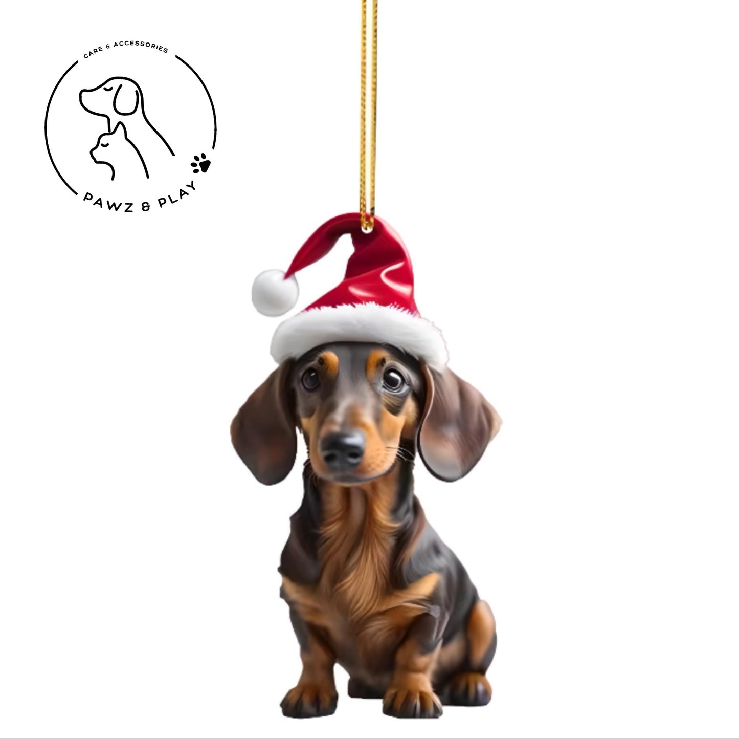 Pawz&Play Adorable Dachshund Christmas Tree Pendants