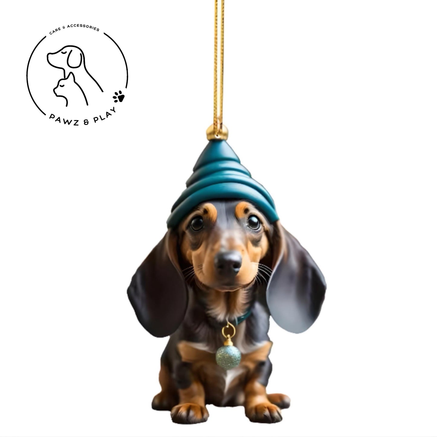 Pawz&Play Adorable Dachshund Christmas Tree Pendants