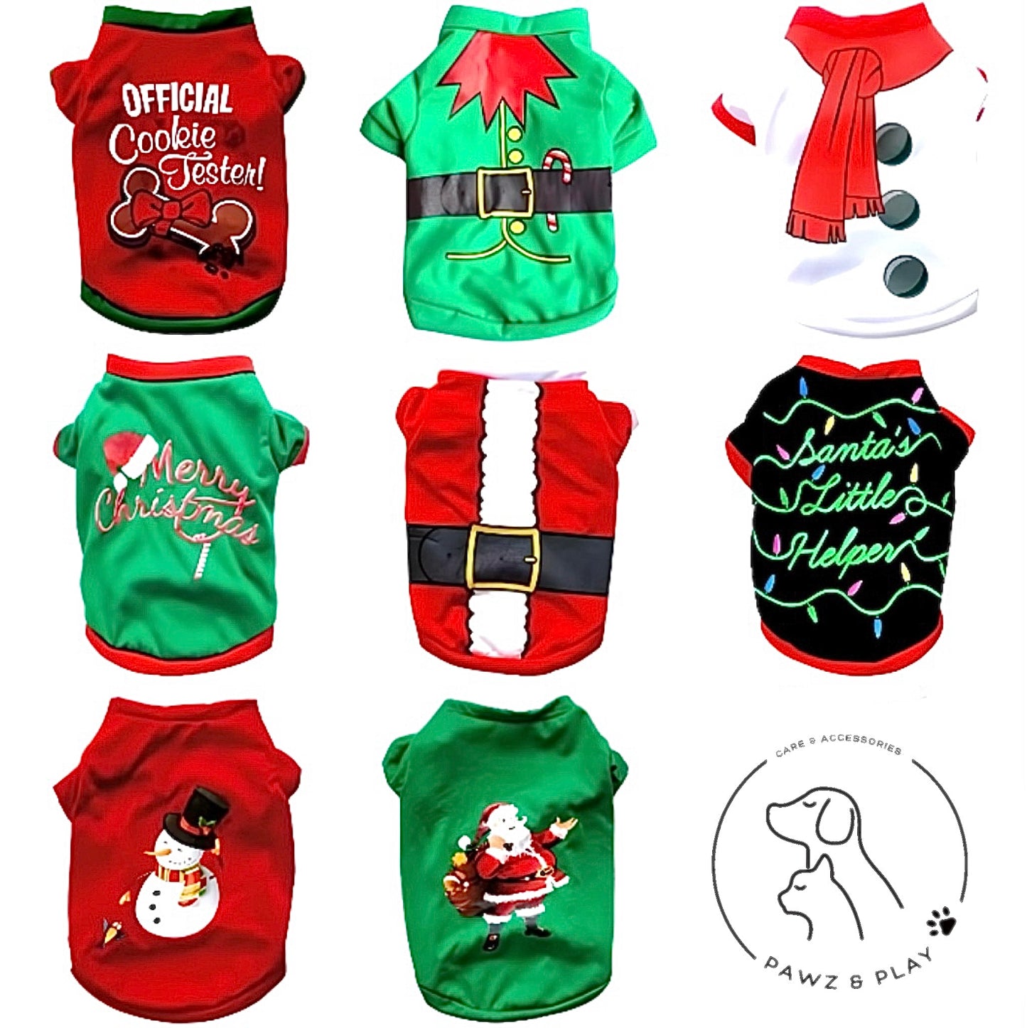 Pawz&Play Christmas & New Year Dog Costume – Stylish, Cosy & Warm!